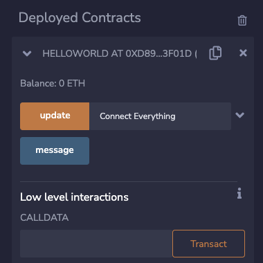 Interact with the contract