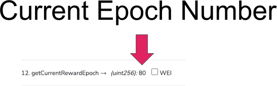 Current Reward Epoch