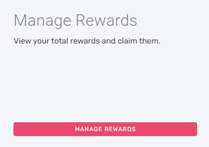 Manage rewards menu